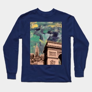 New York City Skyline Art Long Sleeve T-Shirt